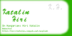 katalin hiri business card